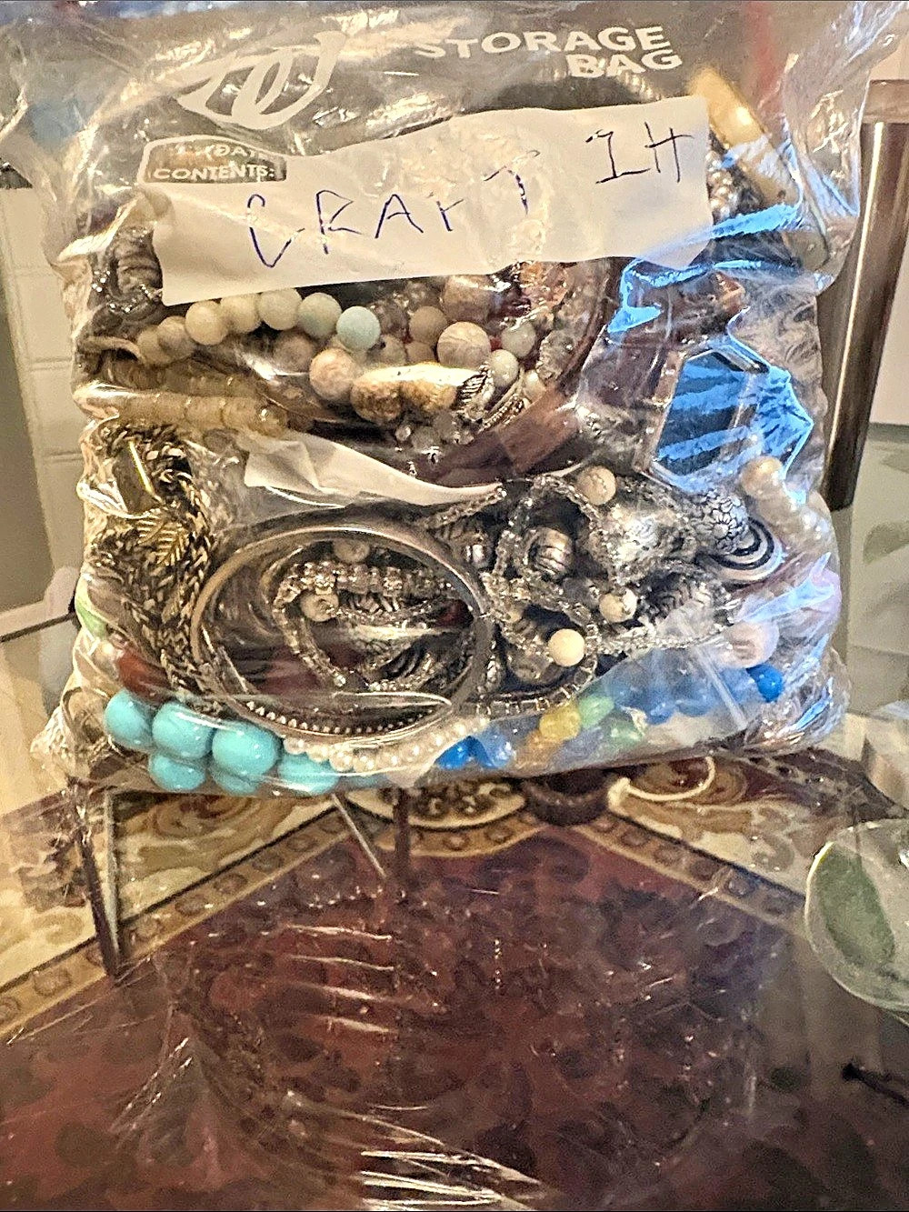 Mixed Jewelry Lot White & Silver 4.15 LBS